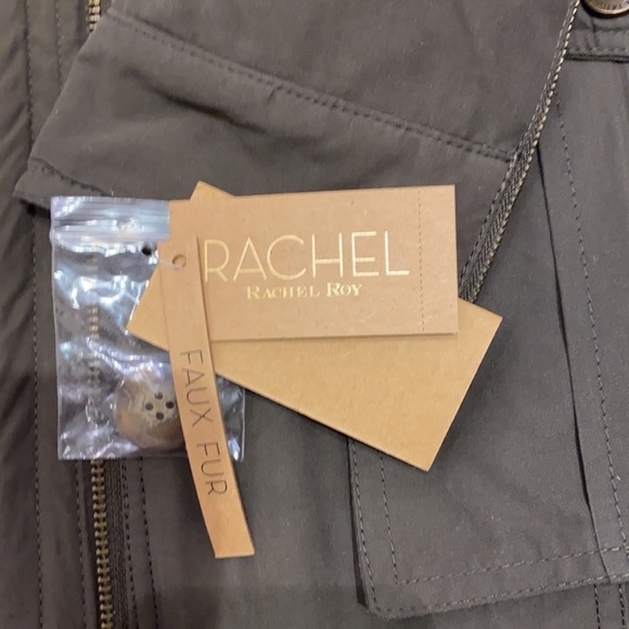 Rachel by Rachel Roy fur trimmed parka green - Picture 4 of 4